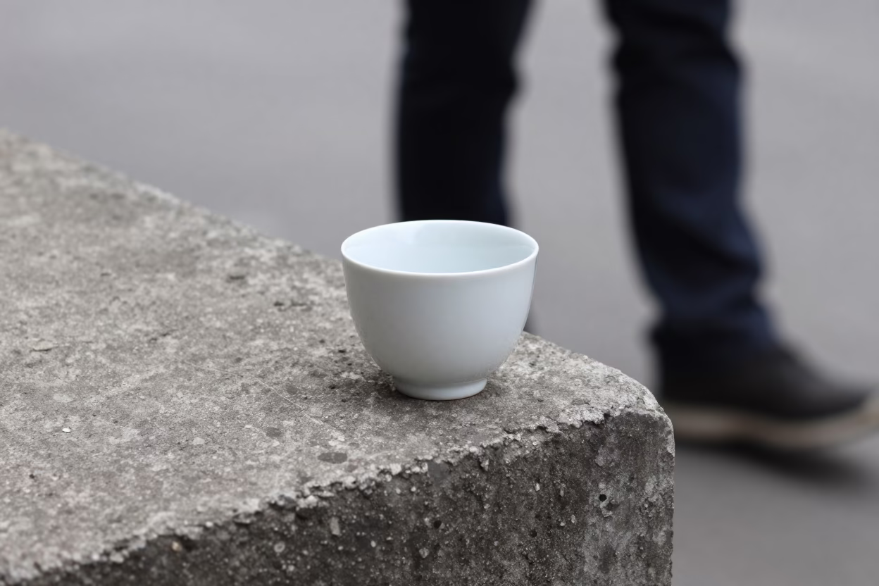 White Ceramic Cup in Kaohsiung in in Kaohsiung, Taiwan