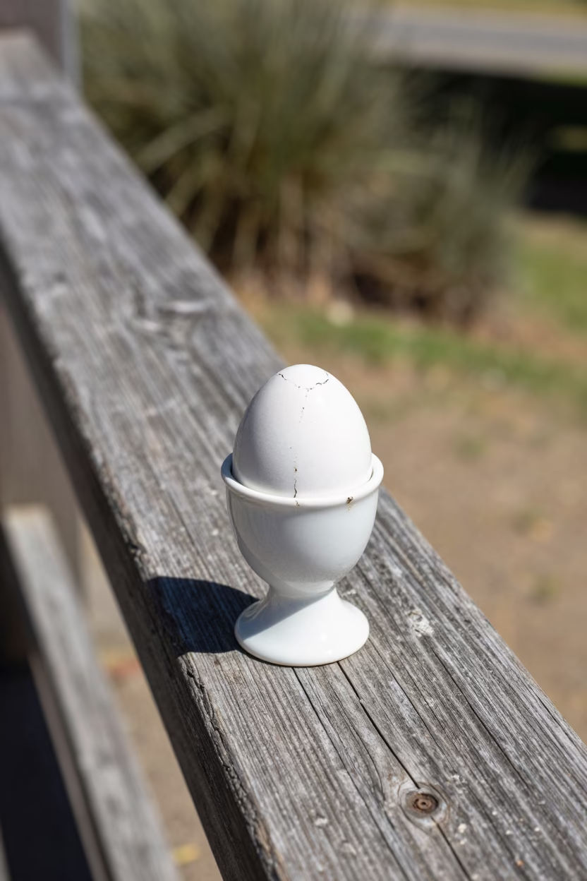 White Ceramic Egg Cup in Perth in in Perth, Australia