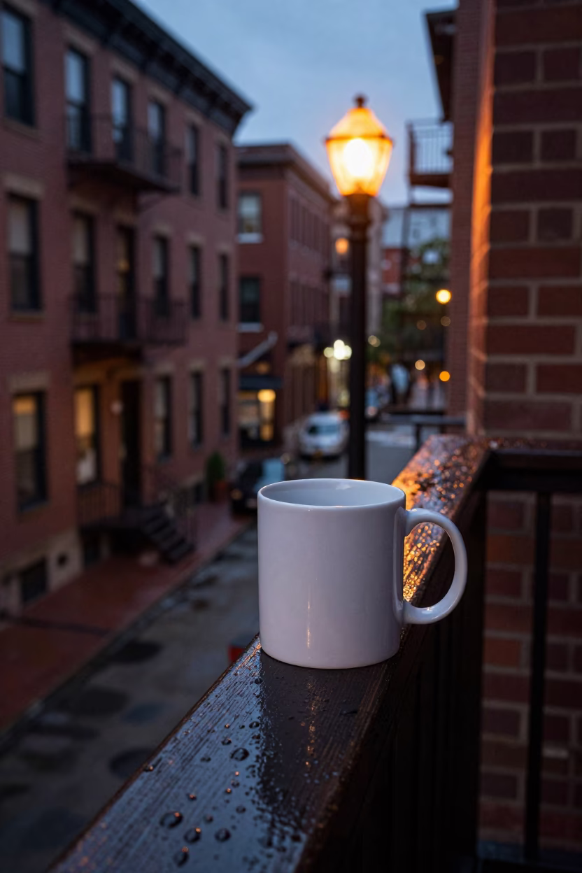 White Ceramic Mug in Boston in in Boston, United States