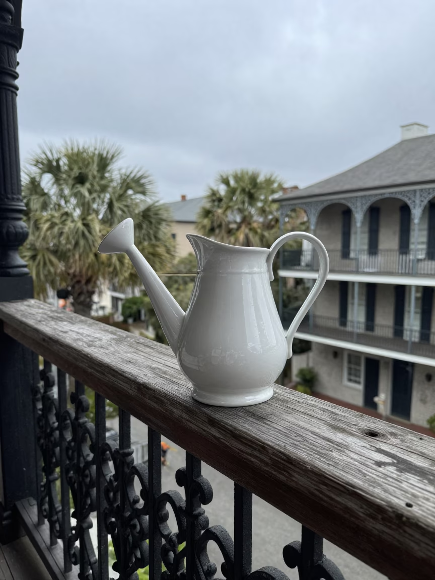 White Ceramic Pitcher in Charleston in in Charleston, United States