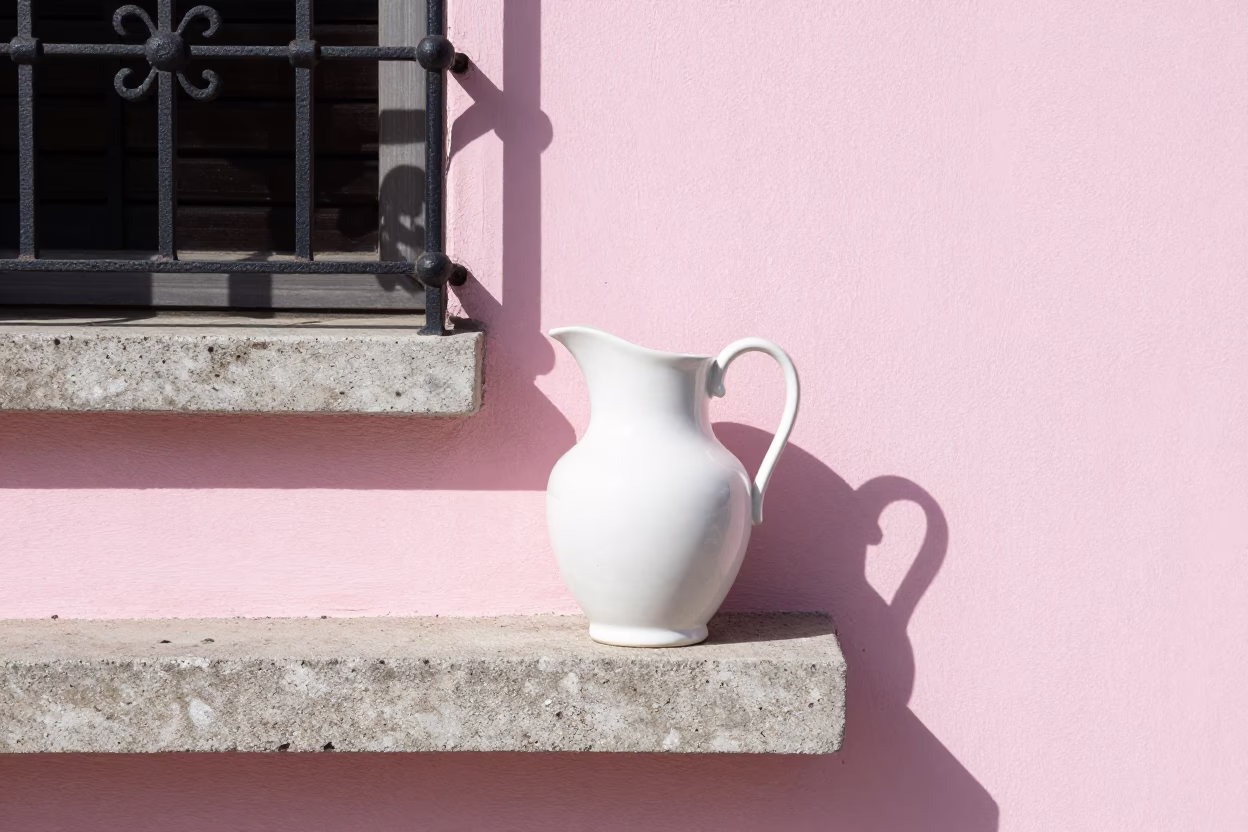 White Ceramic Pitcher in Miami in in Miami, United States