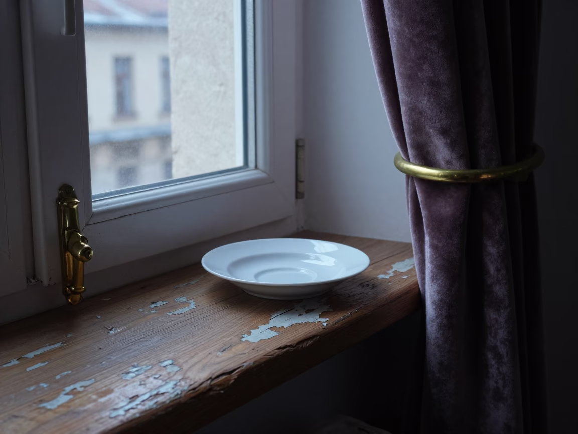 White Ceramic Saucer in Budapest in in Budapest, Hungary