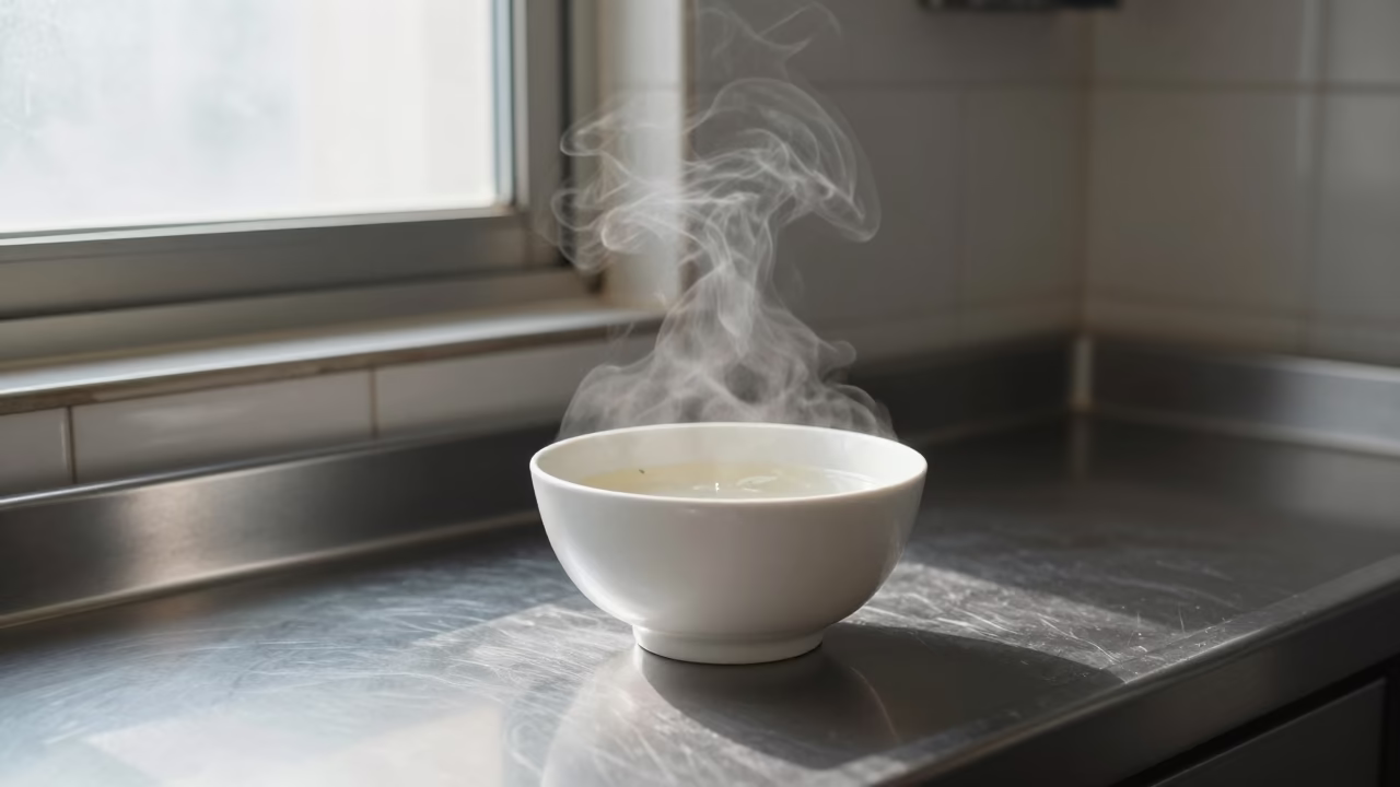 White Ceramic Soup Bowl in Hong Kong in in Hong Kong