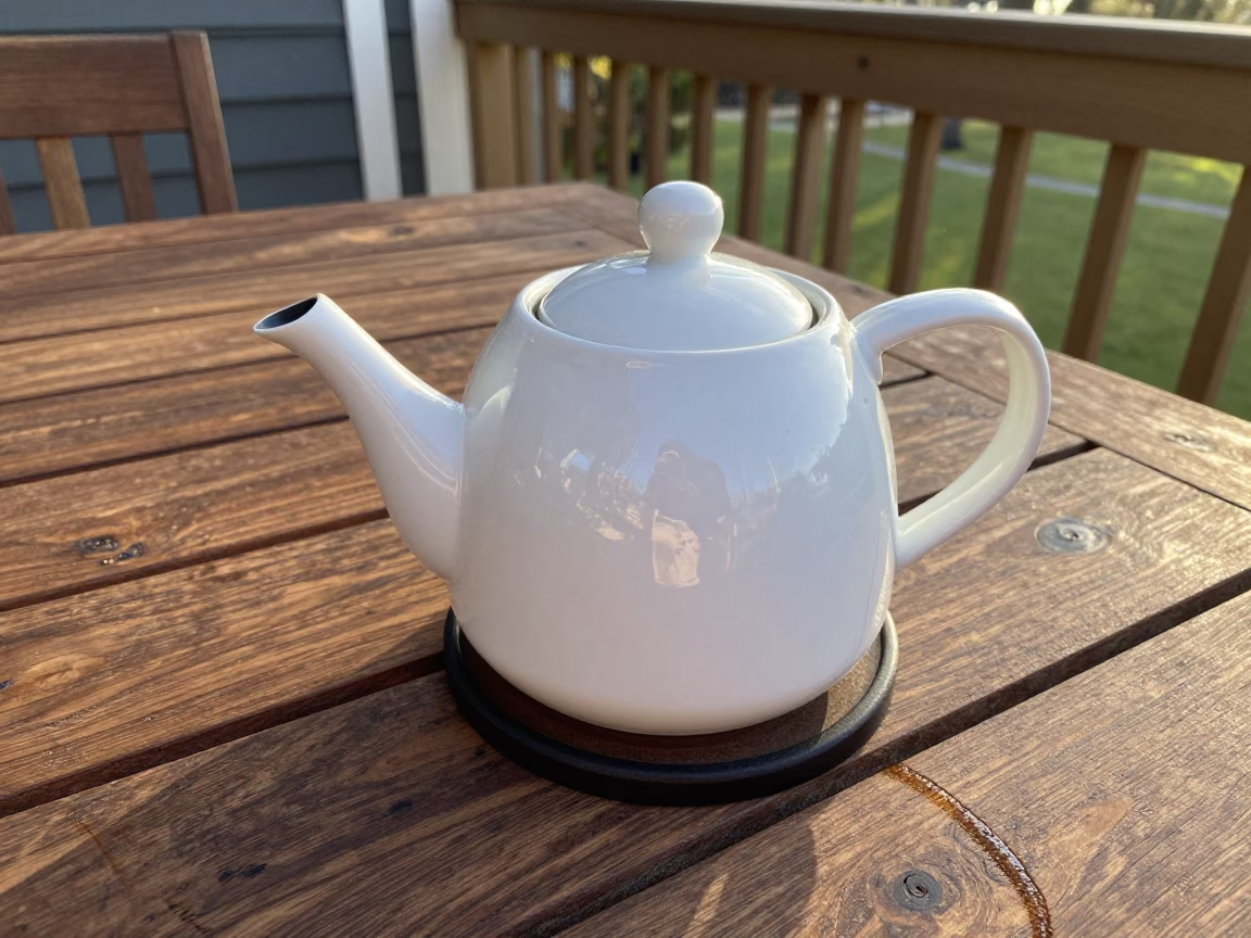 White Ceramic Tea Kettle in Adelaide in in Adelaide, Australia