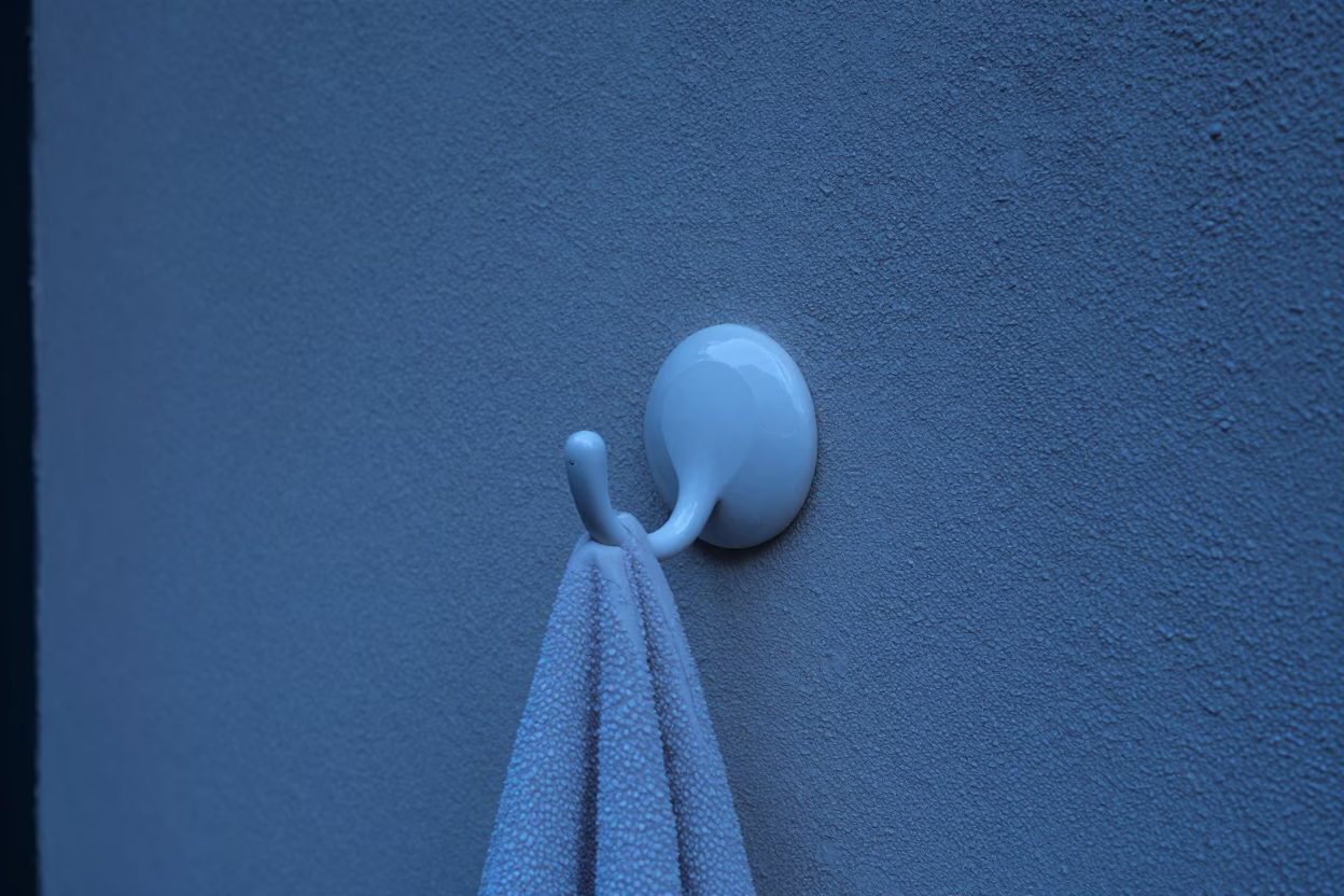 White Ceramic Towel Hook in Milan in in Milan, Italy