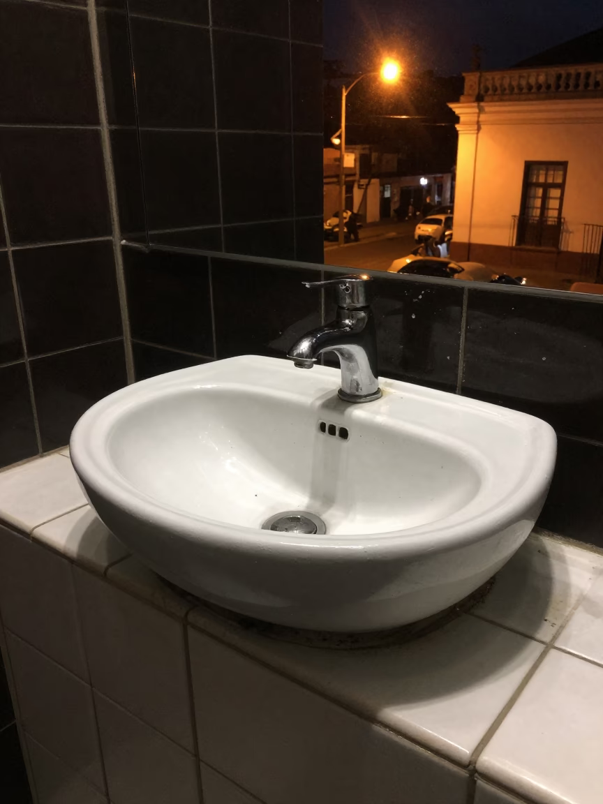 White Ceramic Wash Basin in Quito in in Quito, Ecuador