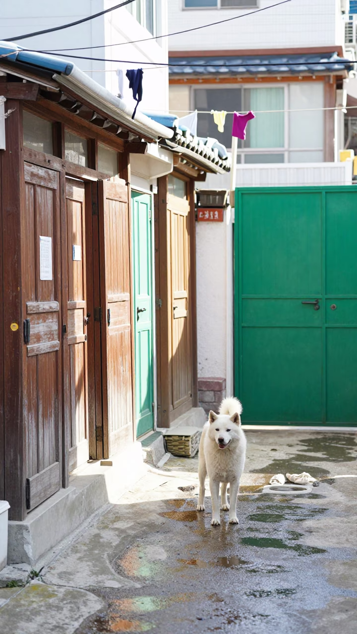 White Dog in Busan in in Busan, South Korea