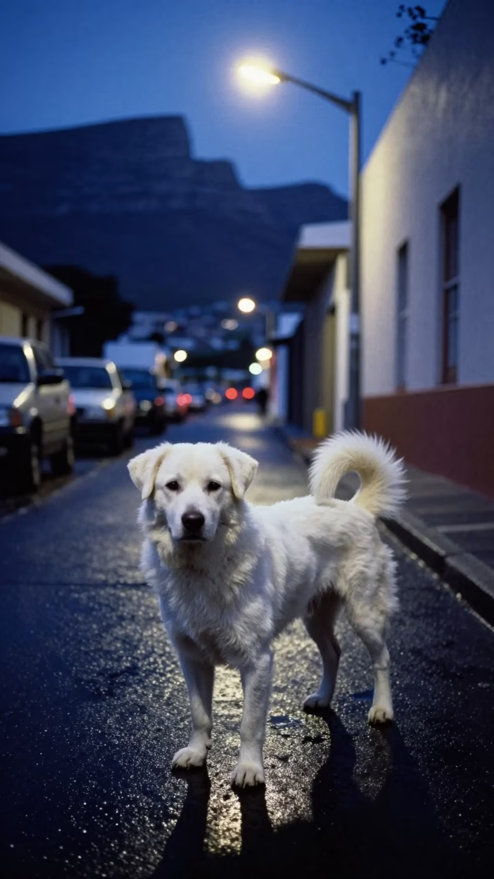 White Dog in Cape Town in in Cape Town, South Africa