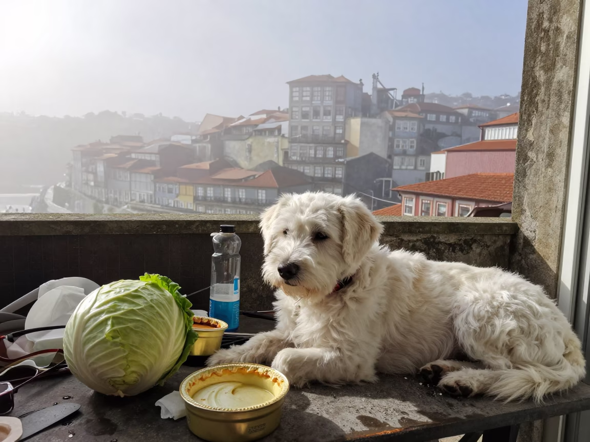 White Dog in Porto in in Porto, Portugal