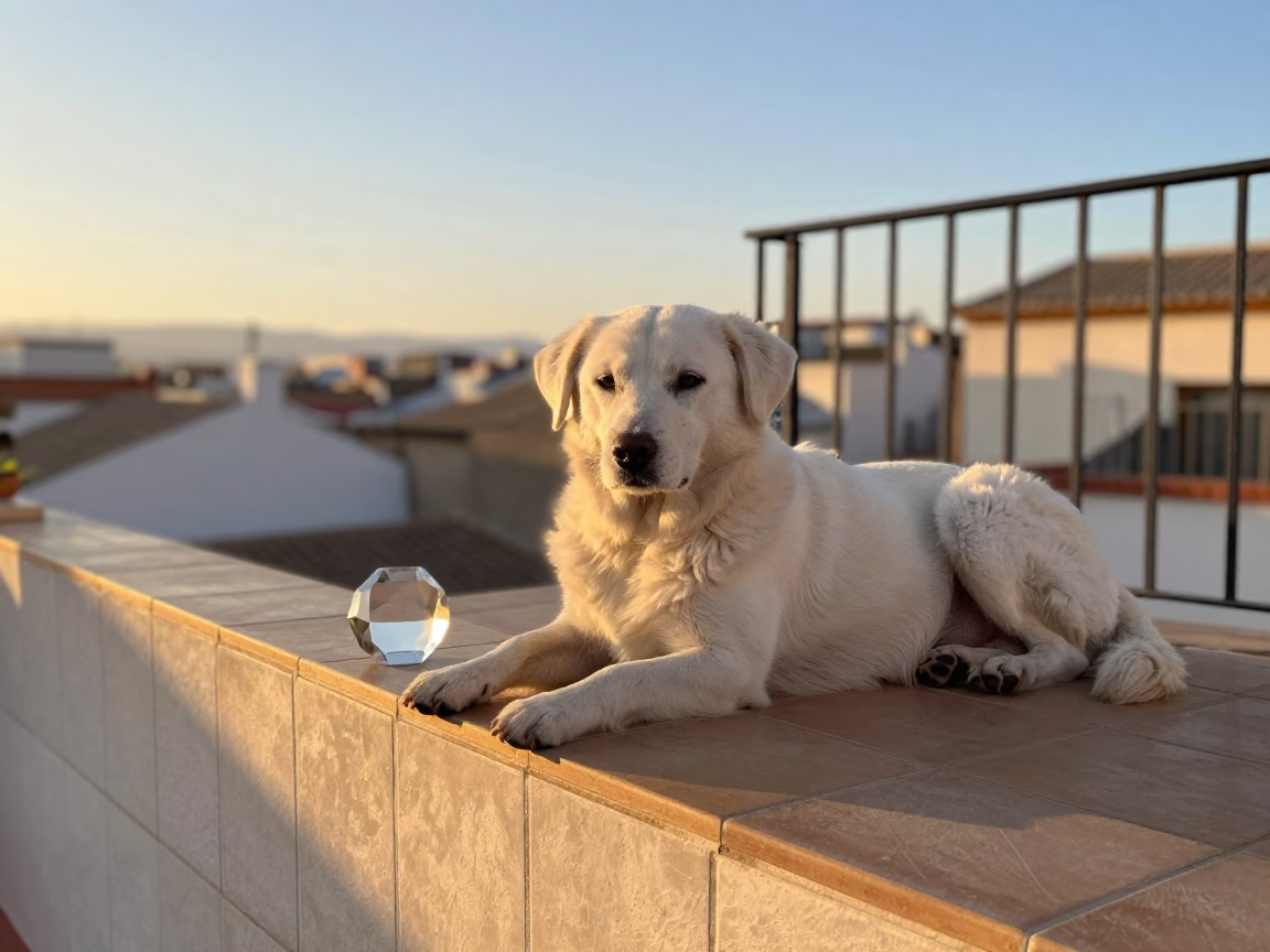 White Dog in Valencia in in Valencia, Spain