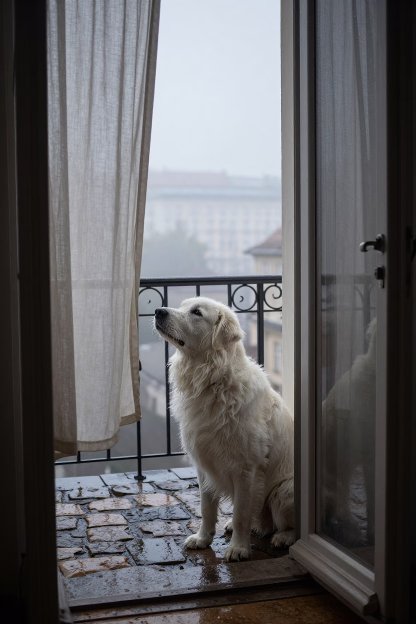 White Dog in Vienna in in Vienna, Austria