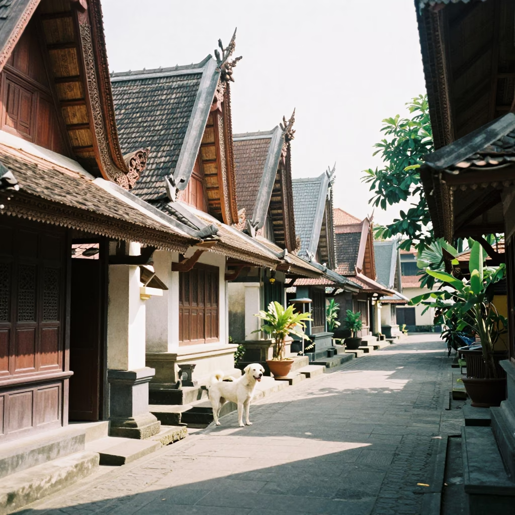 White Dog in Yogyakarta in in Yogyakarta, Indonesia