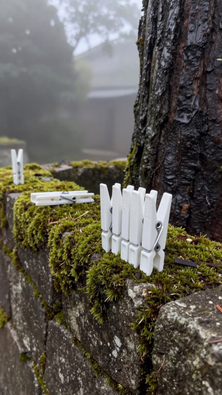 White Laundry Pins in Tokyo in in Tokyo, Japan