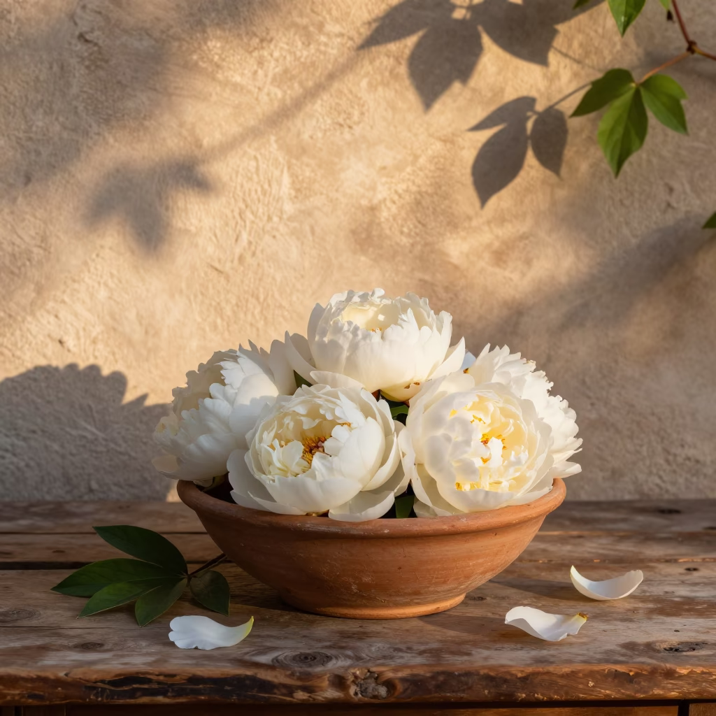 White Peony in Granada in in Granada, Spain