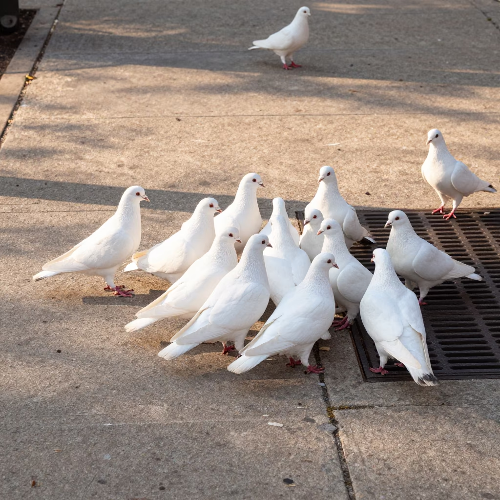 White Pigeons in Austin in in Austin, Texas, United States