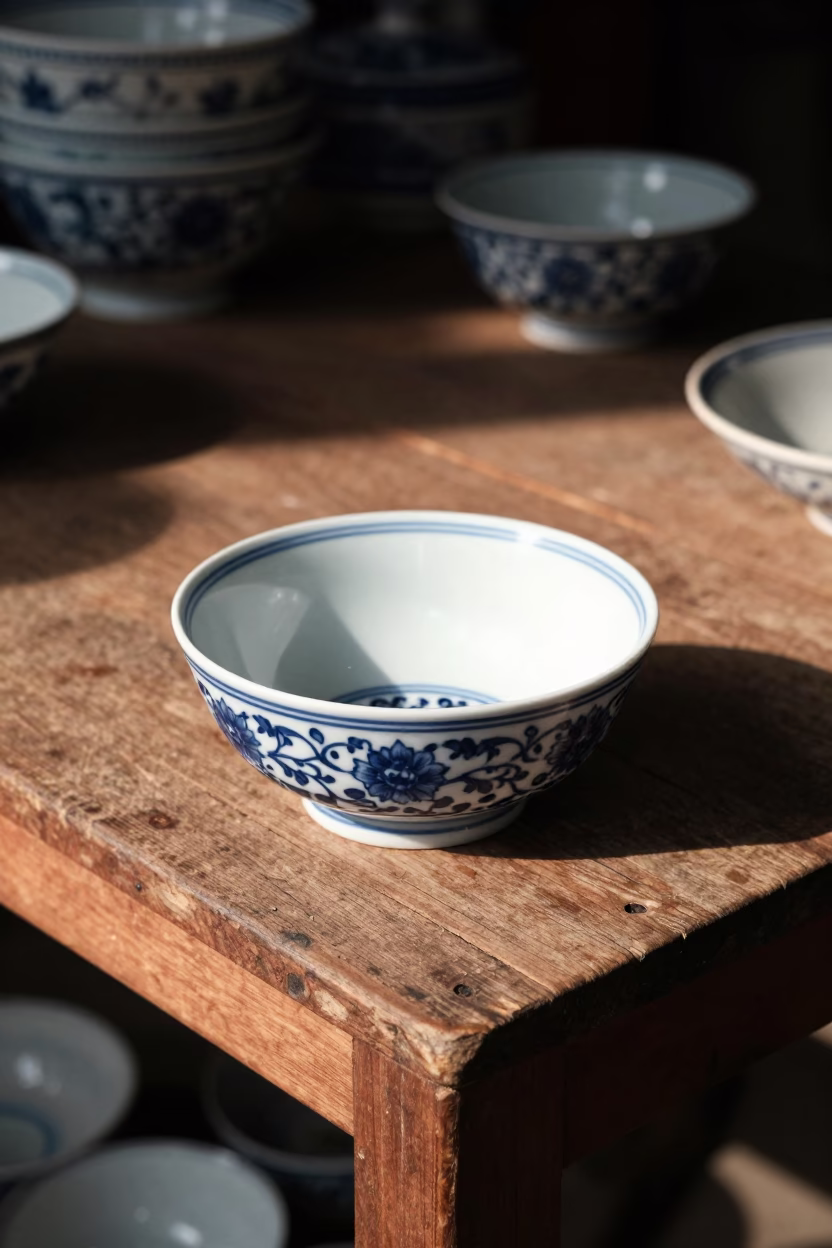 White Porcelain Bowl in Bangkok in in Bangkok, Thailand