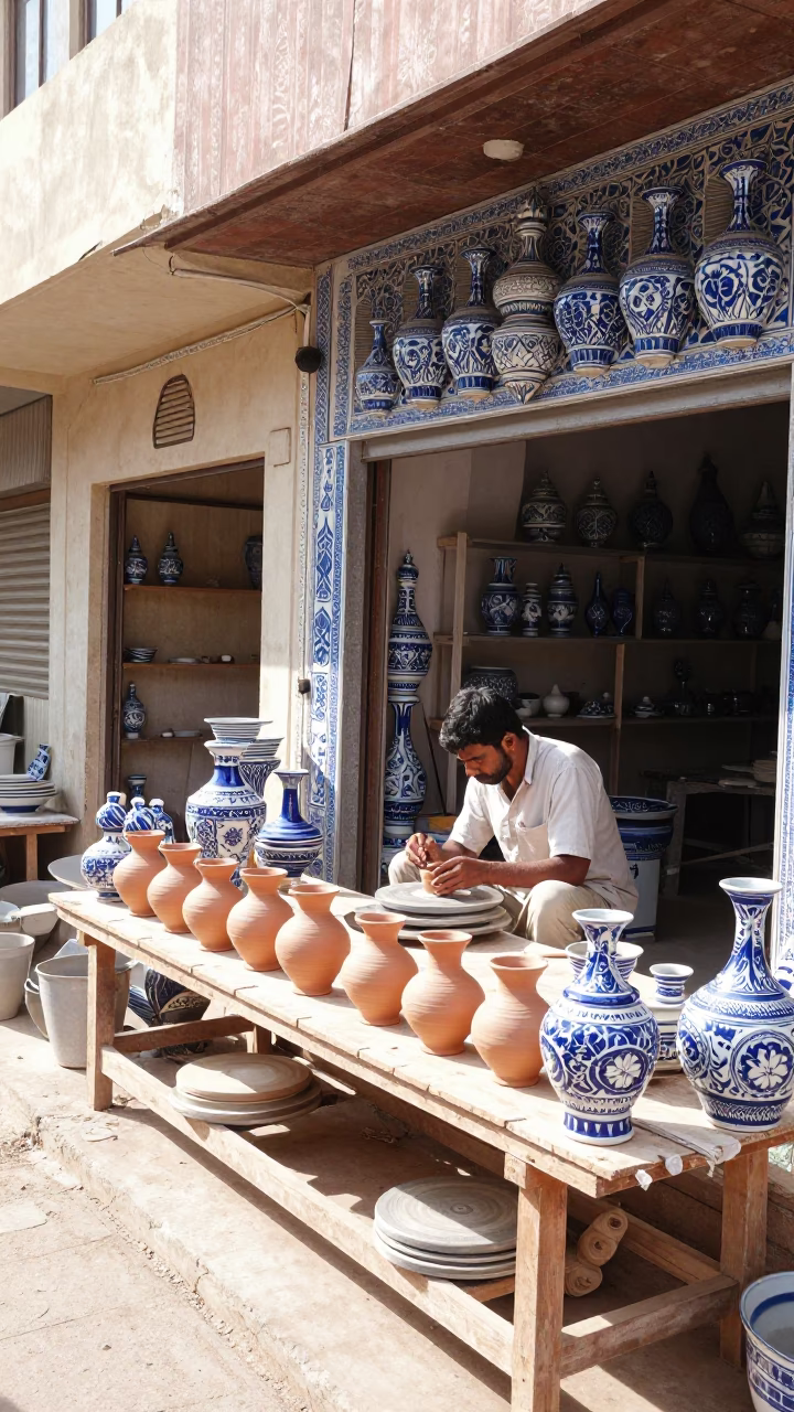 White Porcelain in Jaipur in in Jaipur, India