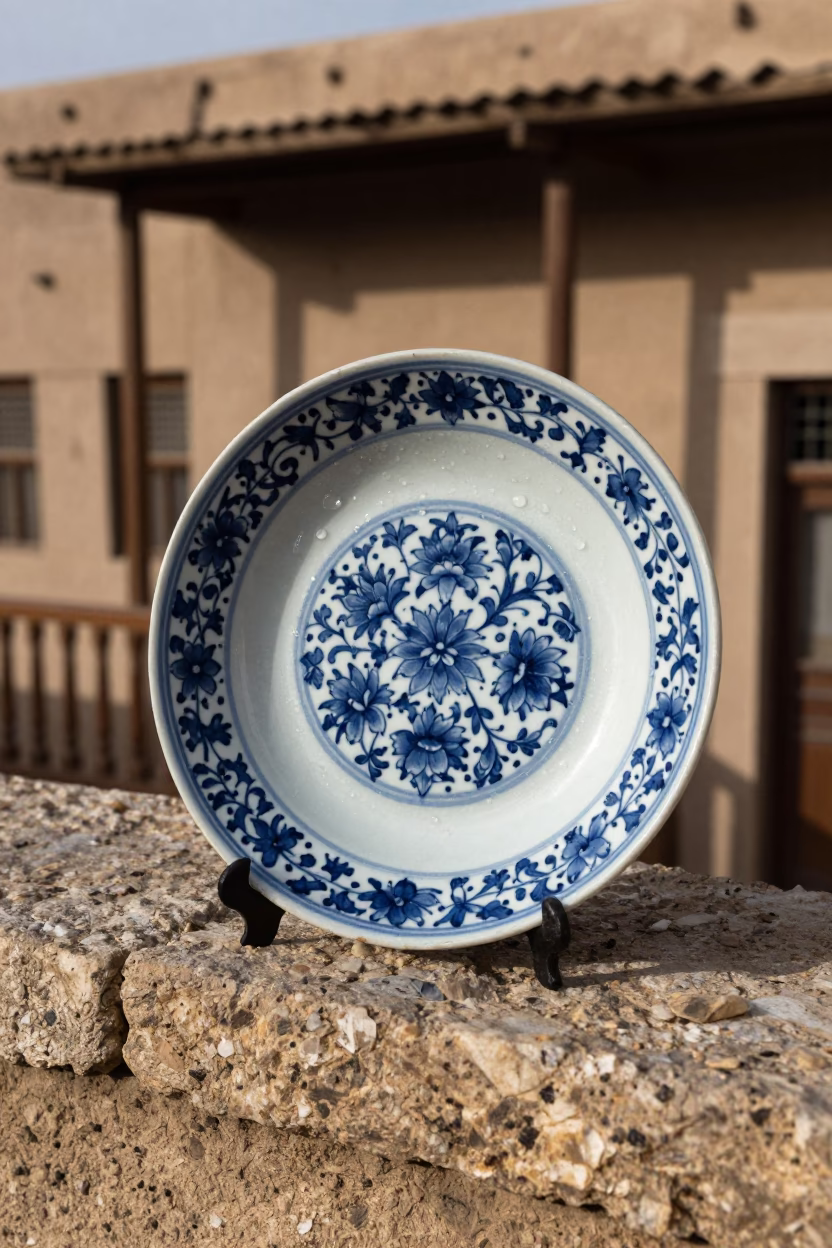 White Porcelain Plate in Cairo in in Cairo, Egypt