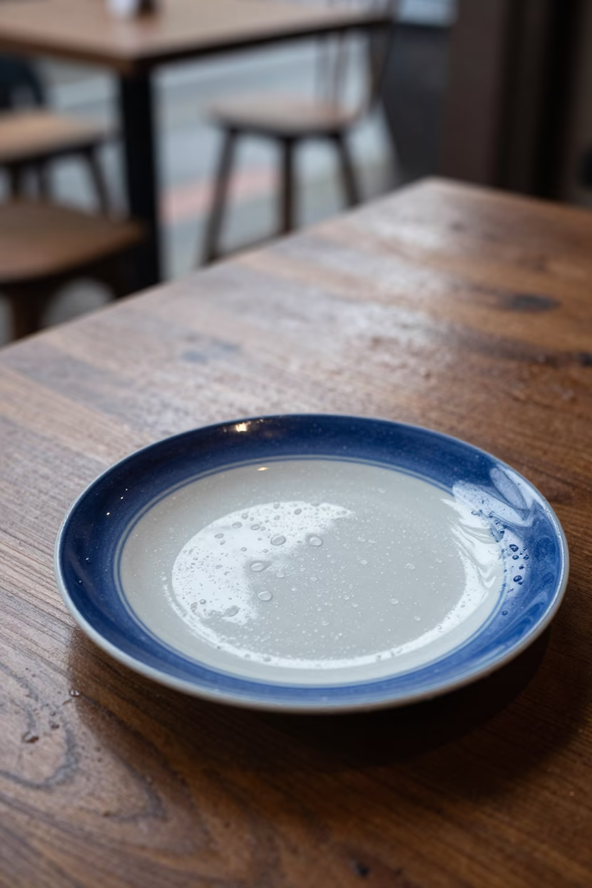 White Porcelain Plate in Tainan in in Tainan, Taiwan