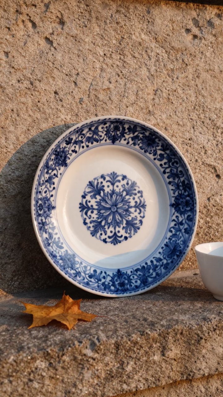White Porcelain Plate in Vienna in in Vienna, Austria