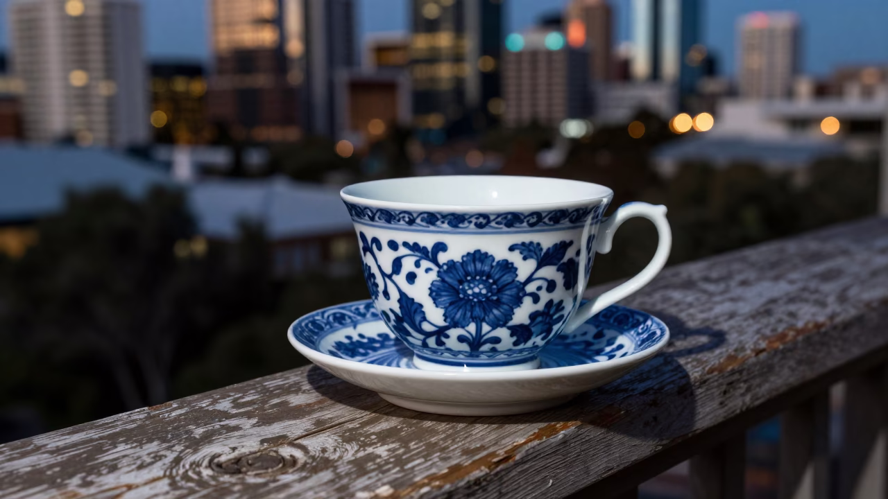 White Porcelain Teacup in Perth in in Perth, Australia