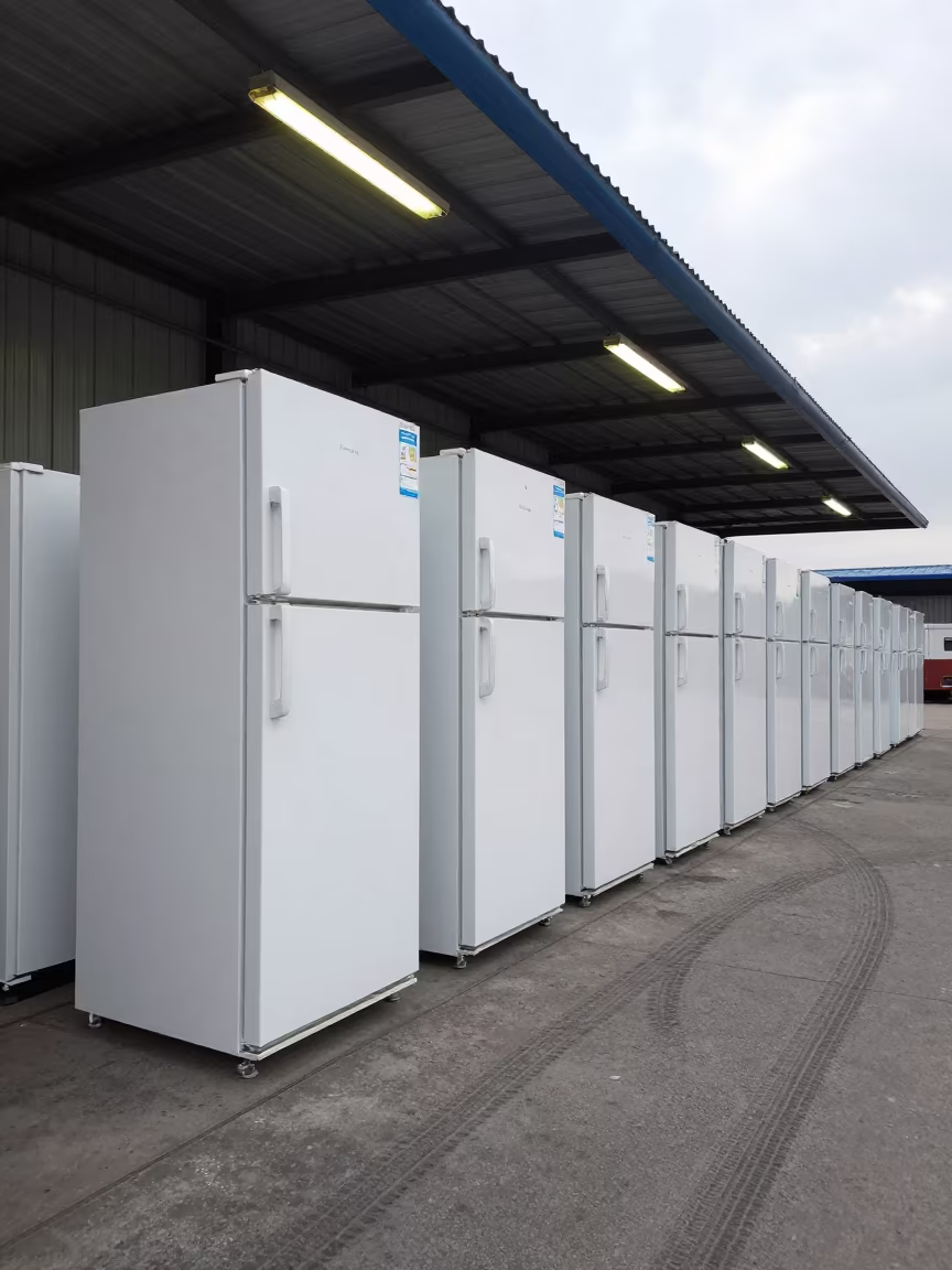 White Refrigerators on Loading Dock Formosa in at a loading dock near Formosa