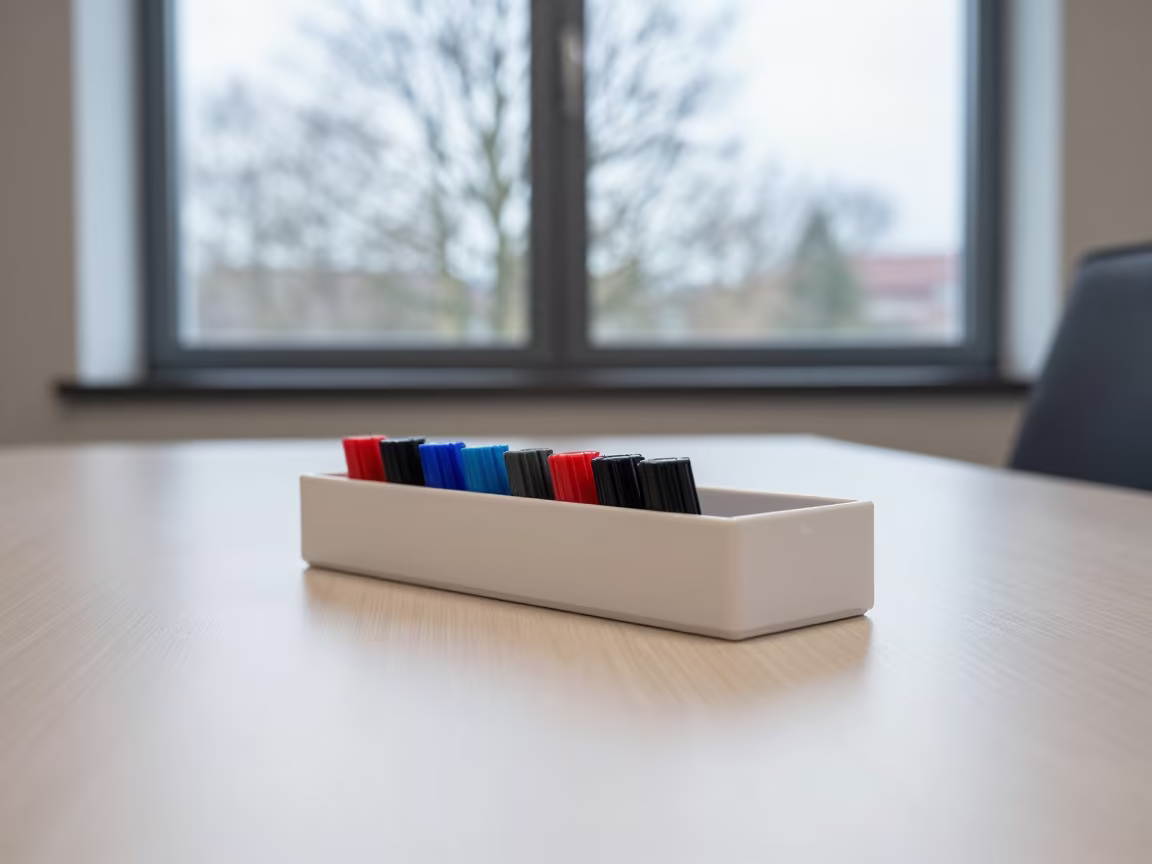 Whiteboard Marker Drawer in Nuremberg Boardroom in at a boardroom table before a meeting near Nuremberg