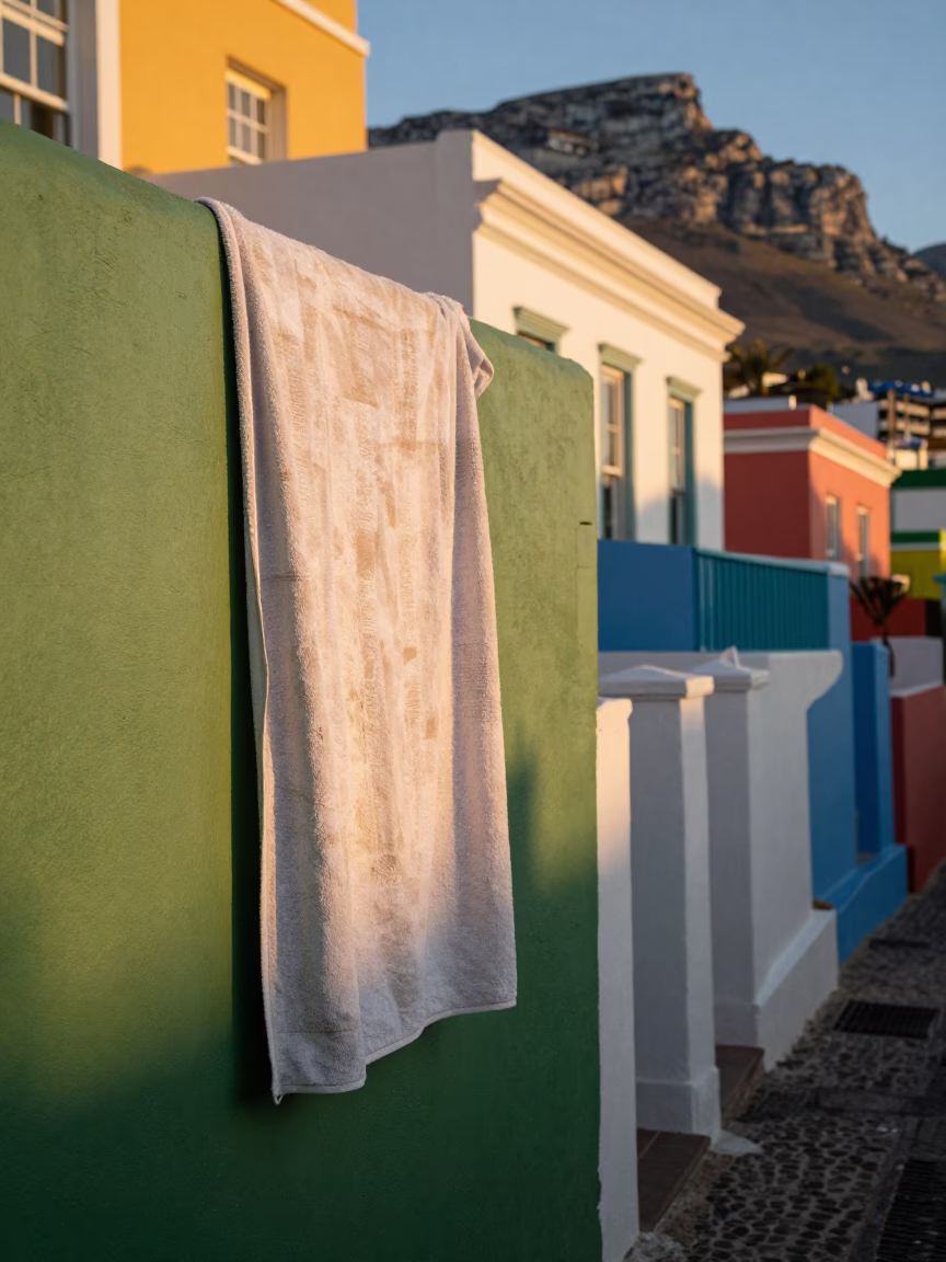 Whitewashed Towel in Cape Town in in Cape Town, South Africa