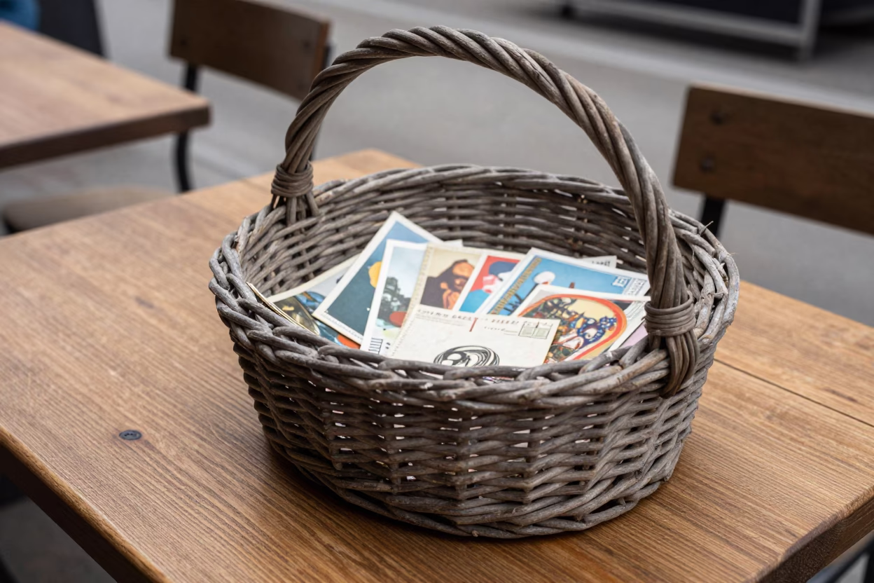 Wicker Basket in Copenhagen in in Copenhagen, Denmark