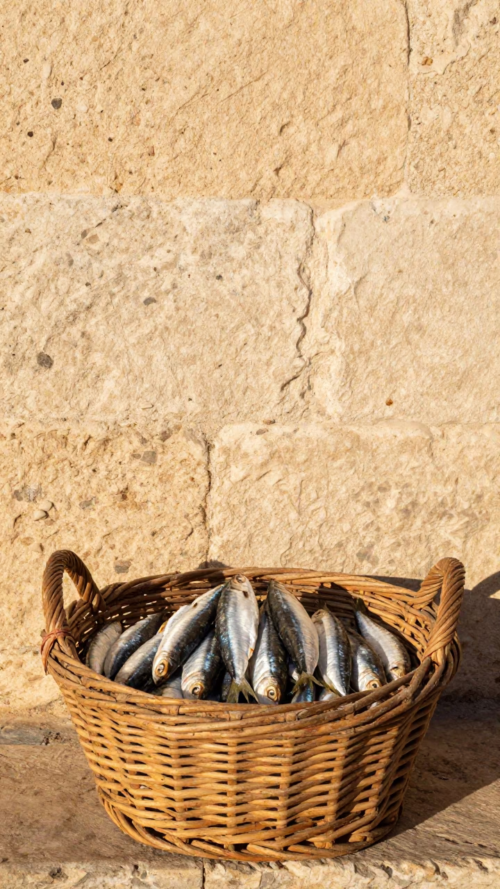 Wicker Basket in Essaouira in in Essaouira, Morocco
