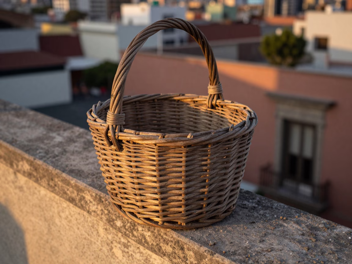 Wicker Basket in Mexico City in in Mexico City, Mexico