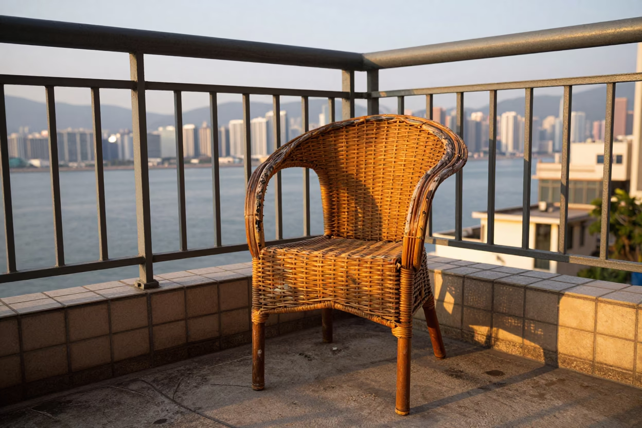 Wicker Chair in Hong Kong in in Hong Kong, Hong Kong