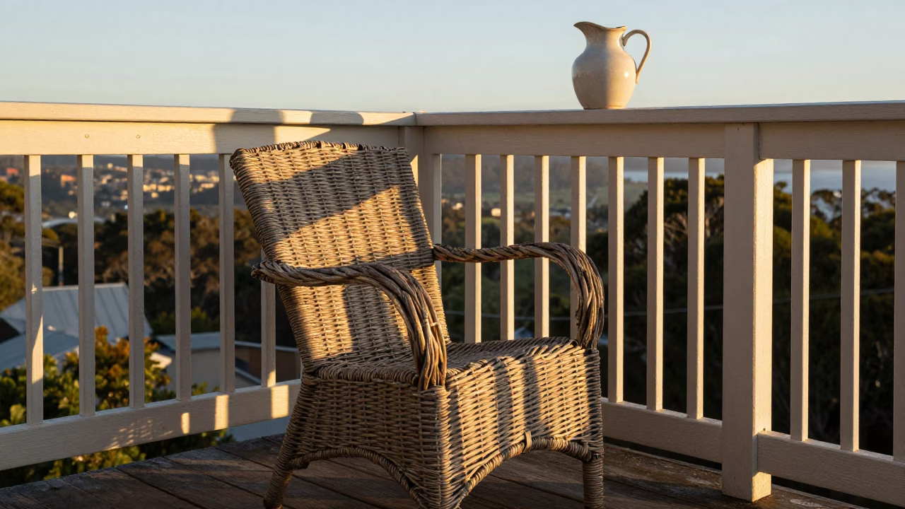 Wicker Deck Chair in Hobart in in Hobart, Tasmania, Australia