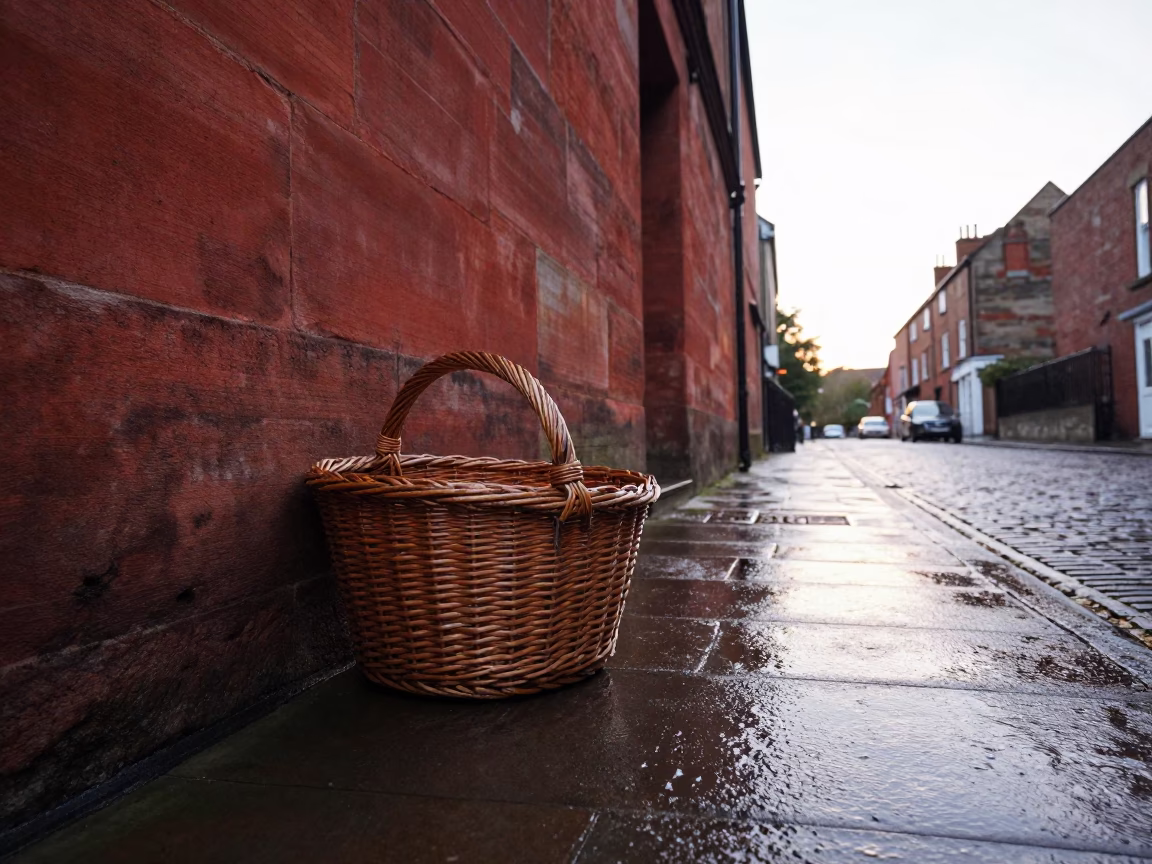 Wicker Hamper in Bristol at First Light in in Bristol, United Kingdom