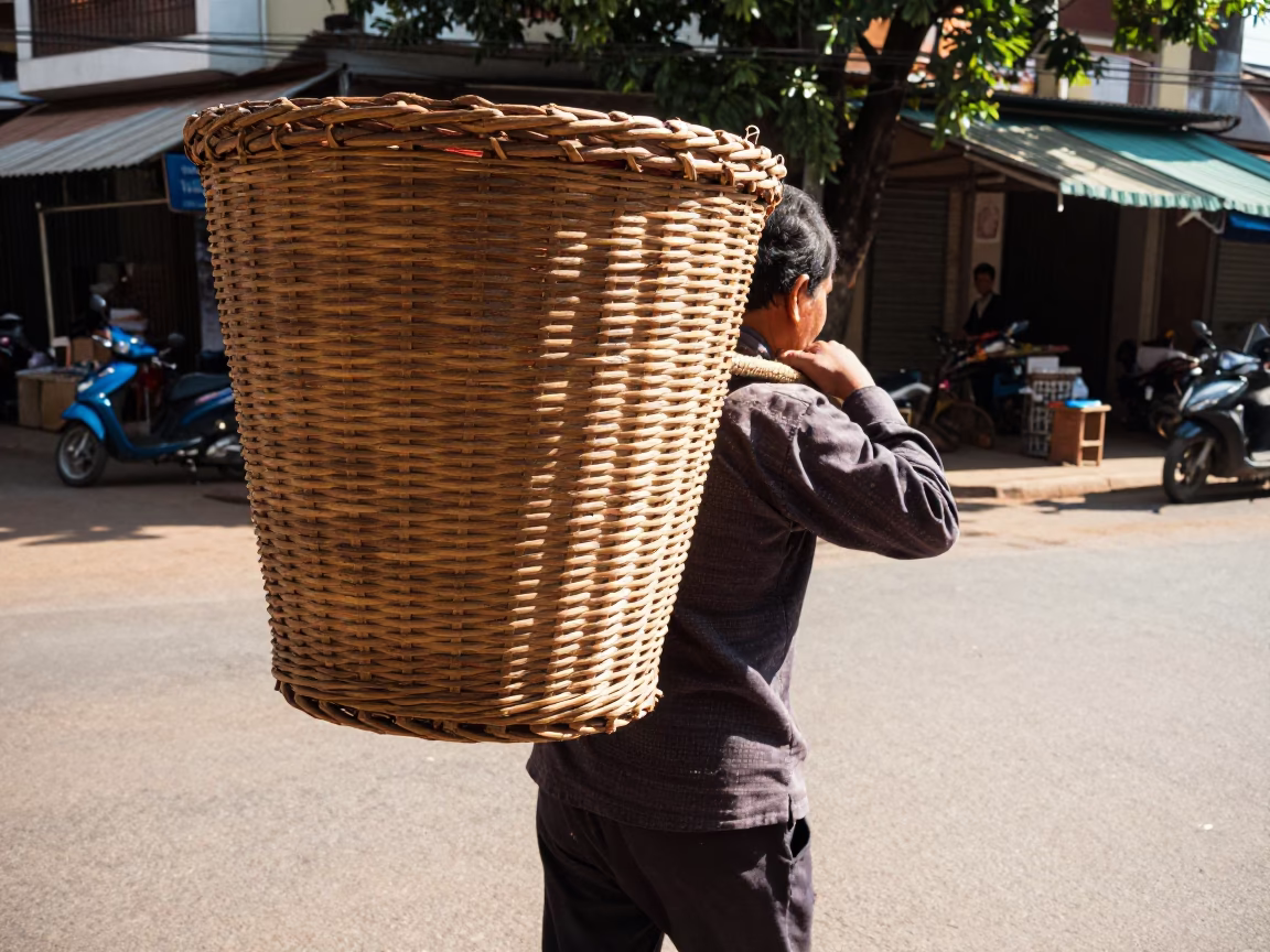 Wicker Hamper in Phnom Penh in in Phnom Penh, Cambodia