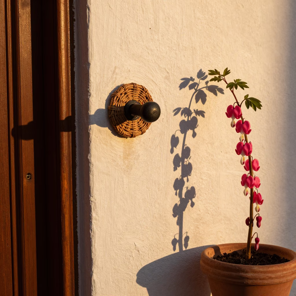 Wicker Shadow in Seville at Honeyed Evening Light in in Seville, Spain
