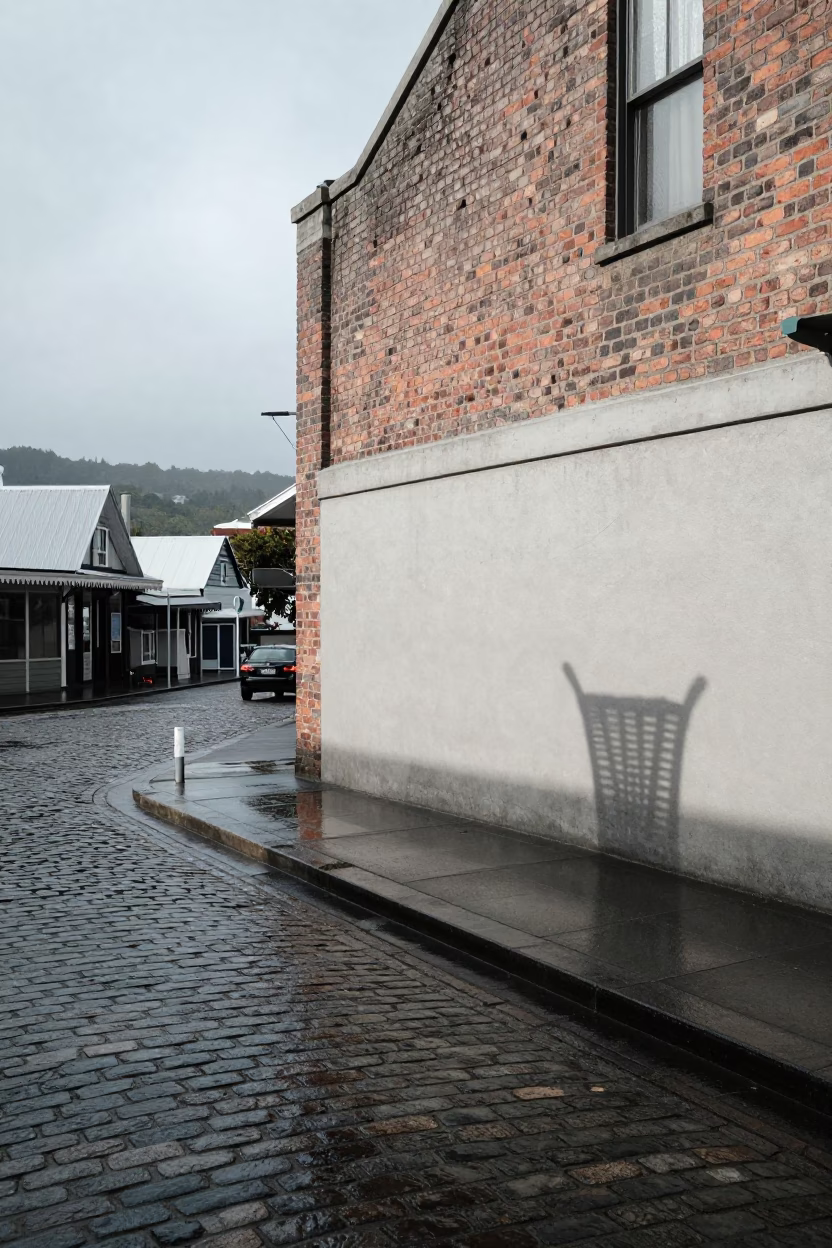 Wicker Shadow in Wellington at Midday Light in in Wellington, New Zealand