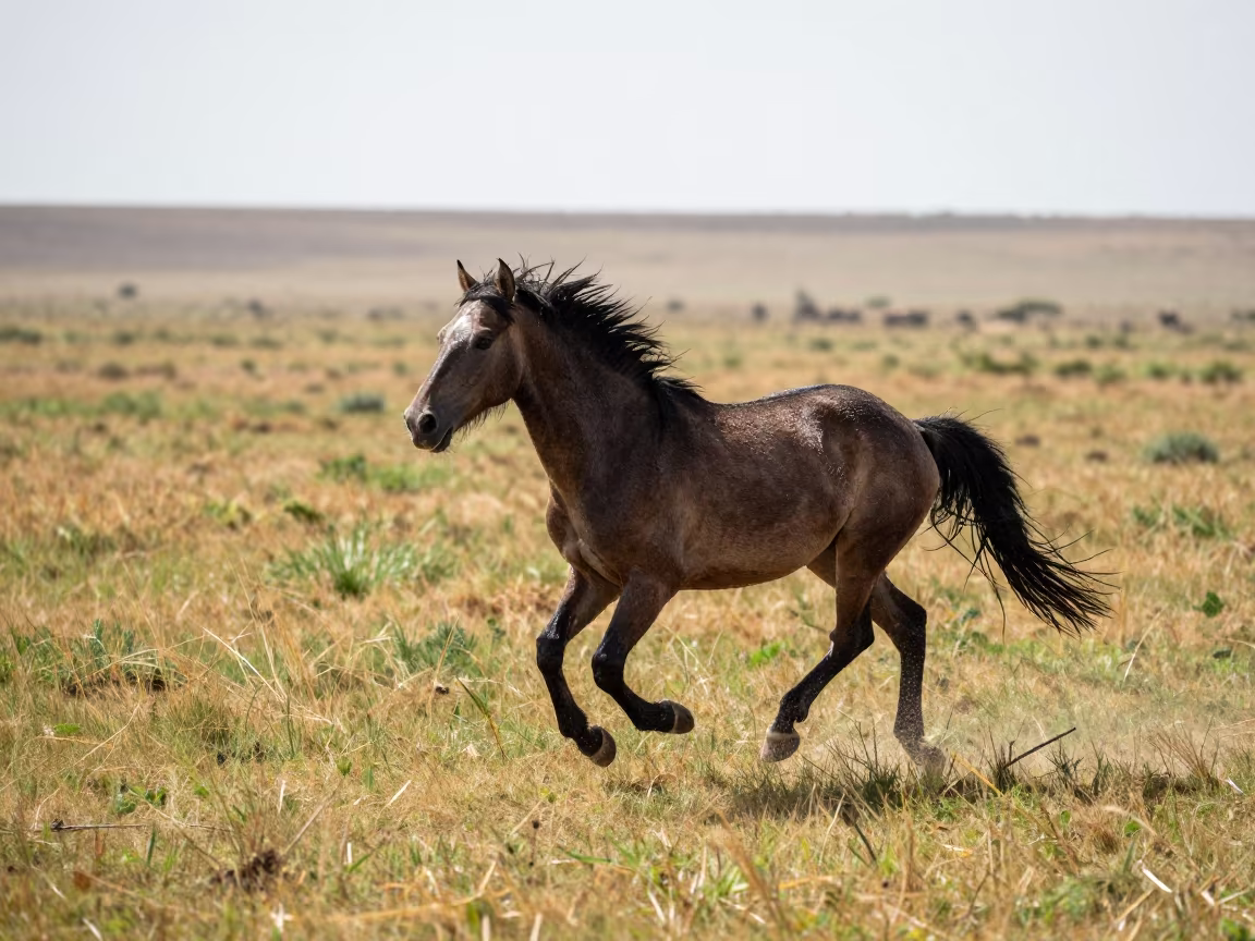 Wild Horse Running Free Near Larache in near Larache