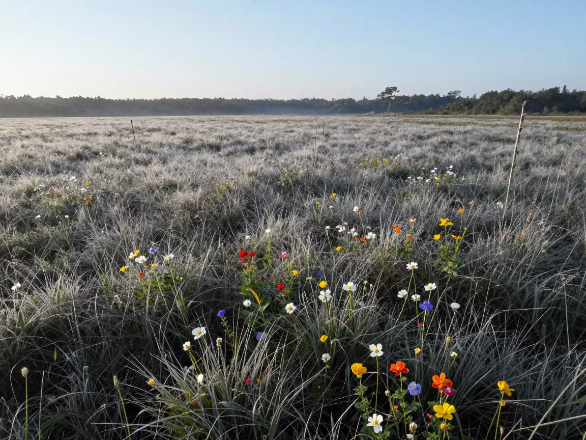Wildflower Plateau Dawn Floodplain Tawau in across a floodplain after rain near Tawau
