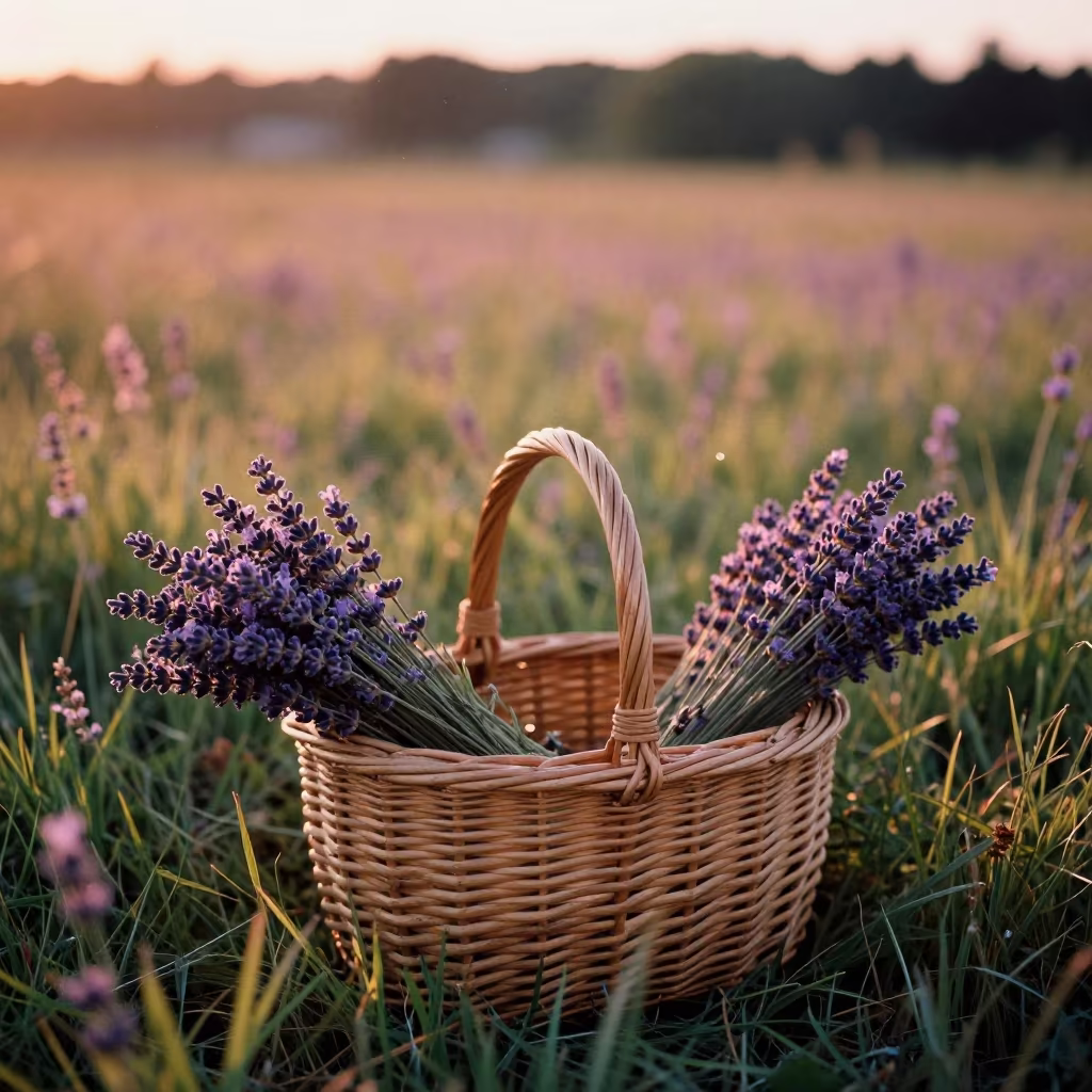 Willow Basket Lavender Meadow Regina in in a bloom-heavy meadow near Regina