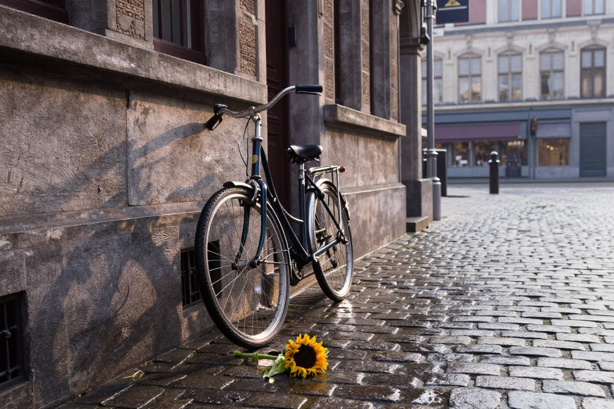 Wilted Sunflower in Brussels in in Brussels, Belgium