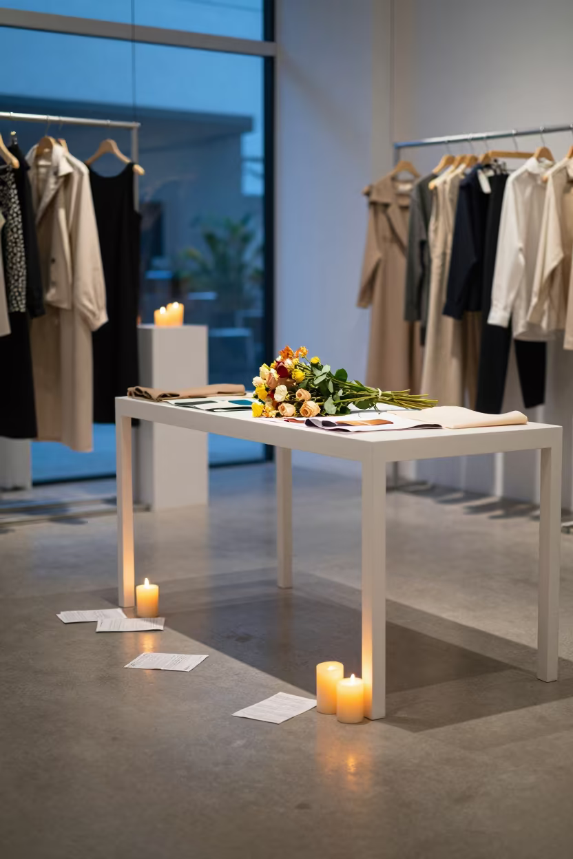 Wilting Fashion Bouquet in Iloilo Showroom in inside a minimalist showroom near Iloilo