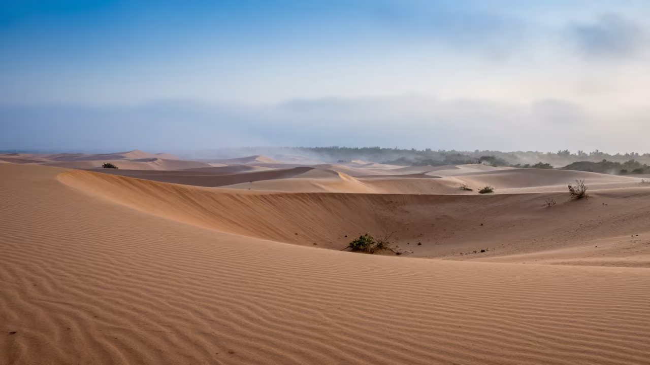 Wind Carved Dunes Cloud Inversion Dawn in near Visakhapatnam