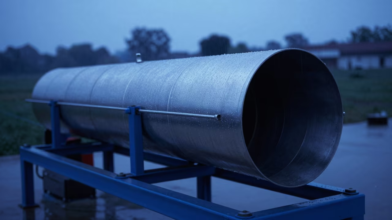 Wind Tunnel Model in Twilight Drizzle Test Rig in near Moradabad