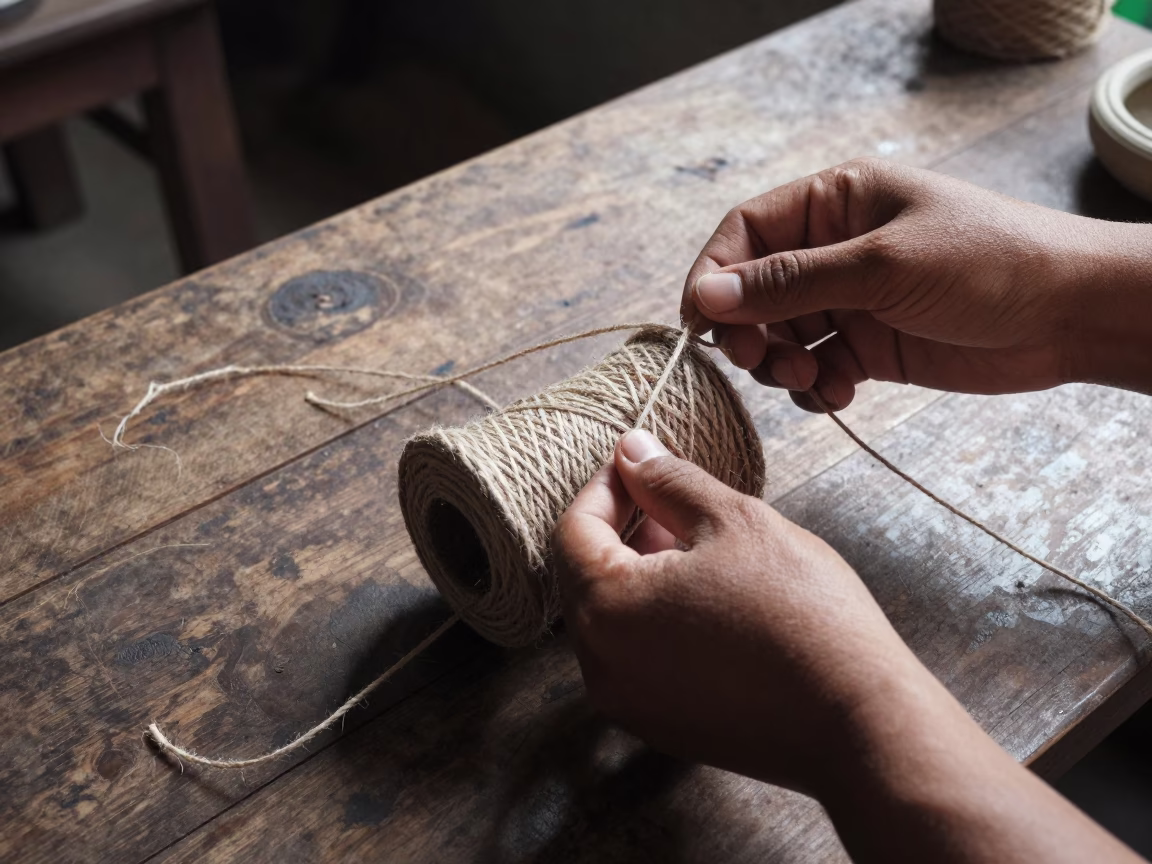 Winding Twine in Yogyakarta in in Yogyakarta, Indonesia
