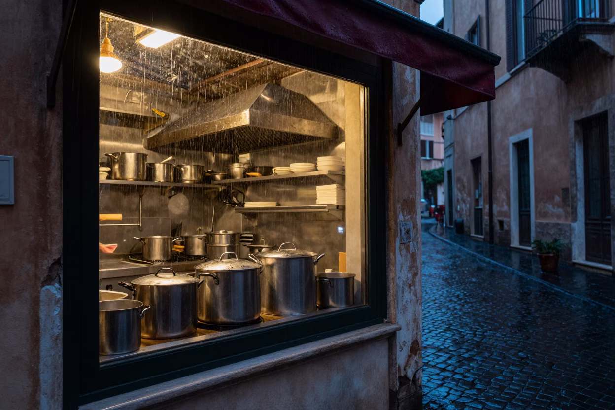 Window Activity in Rome in in Rome, Italy