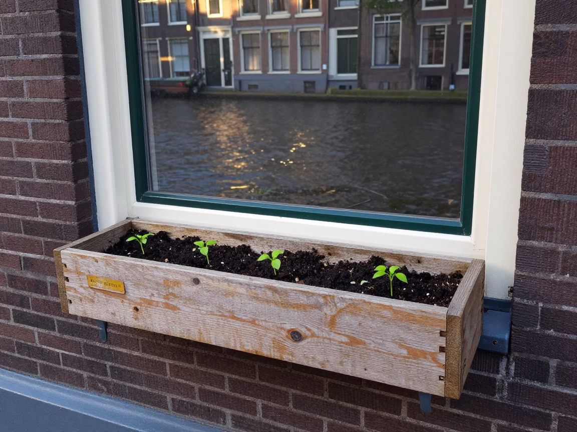 Window Box in Amsterdam in in Amsterdam, Netherlands