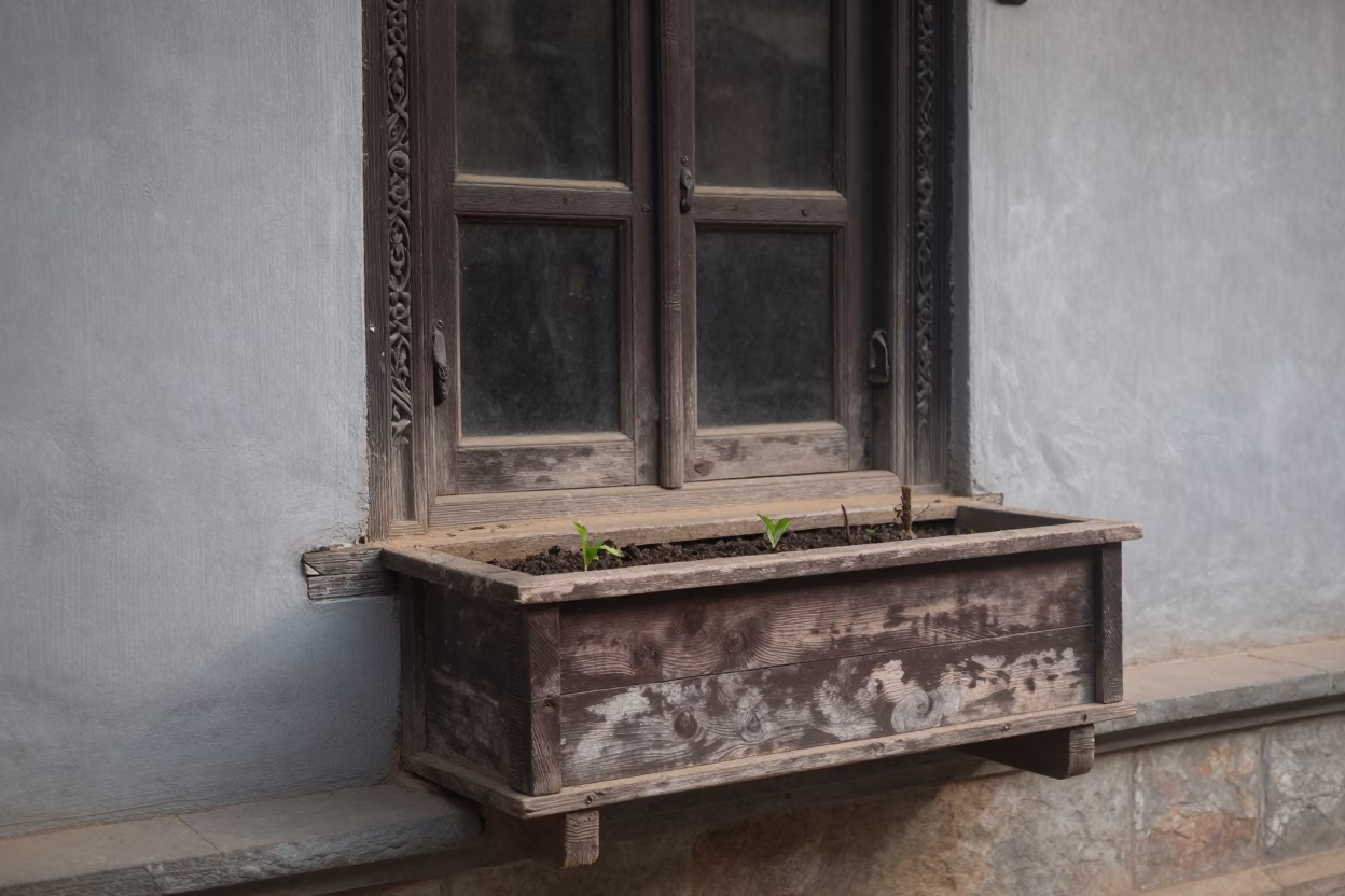 Window Box in Kathmandu in in Kathmandu, Nepal