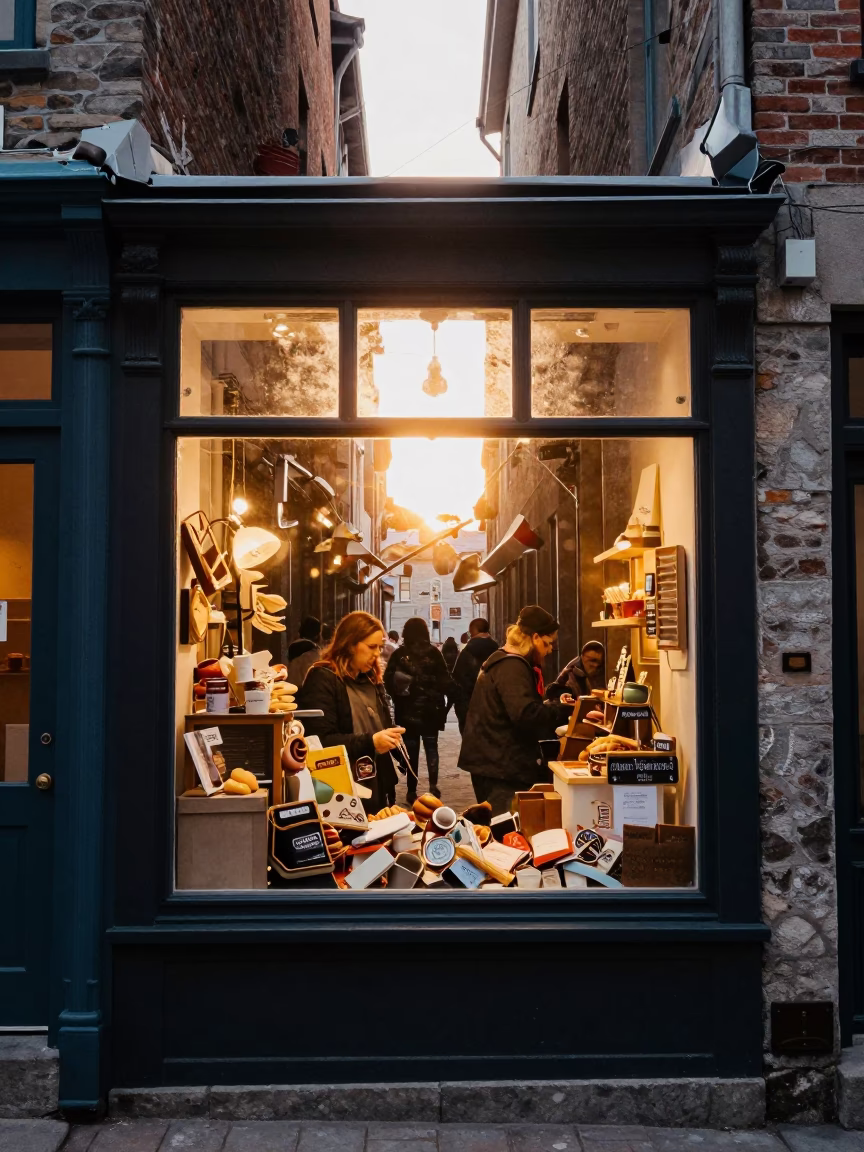 Window Display in Quebec City in in Quebec City, Quebec, Canada