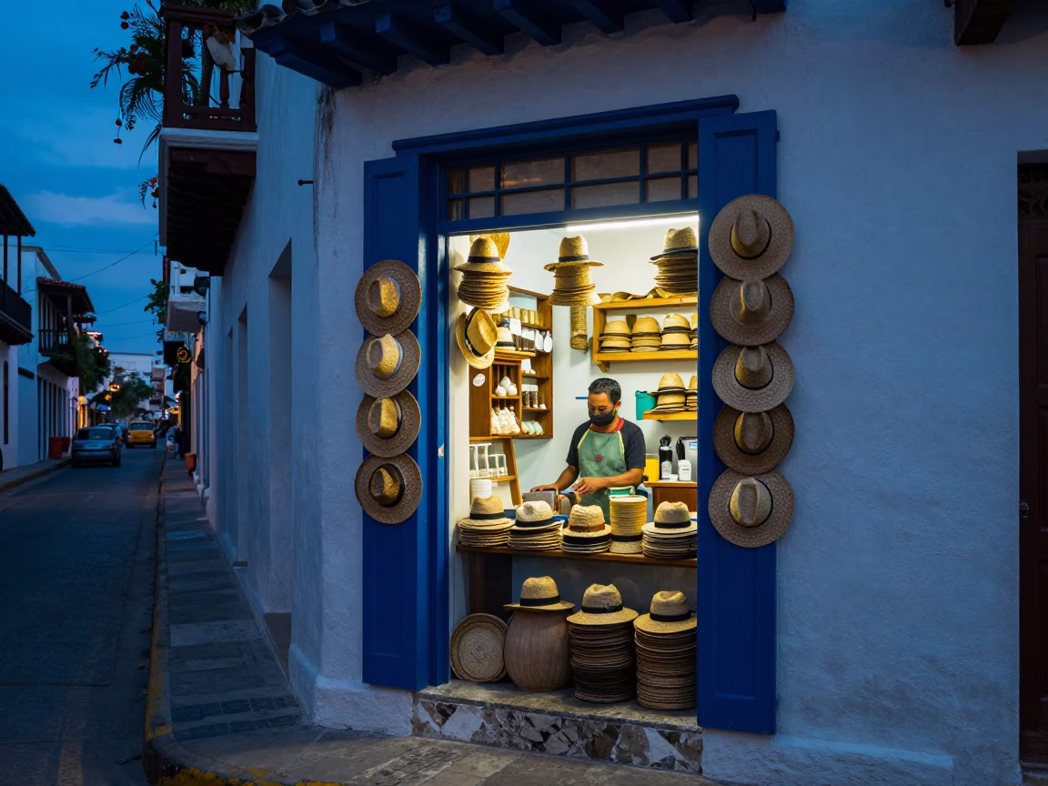 Window Interaction in Cartagena in in Cartagena, Colombia